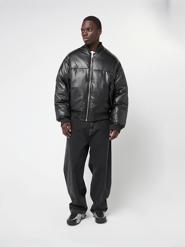 FAVELA, Vegan Leather Basic Bomber, zwart, Afbeelding 5 van 5