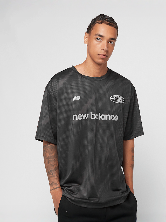 New Balance, Geometric Poly Tee, black, Image 1 of 4
