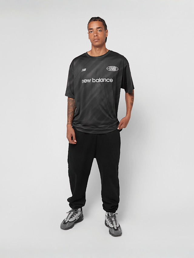 New Balance, Geometric Poly Tee, black, Image 4 of 4