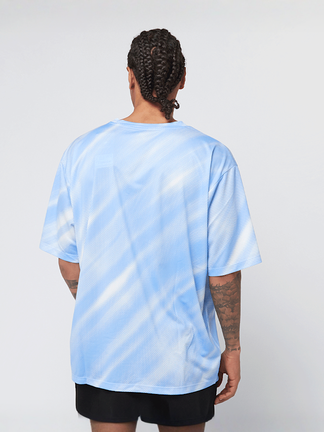 New Balance, Geometric Poly Tee, blue, Image 2 of 4