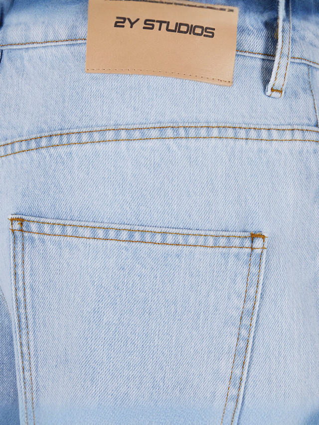 2Y STUDIOS, Auran Ripped Baggy Jeans, blauw, Afbeelding 4 van 5