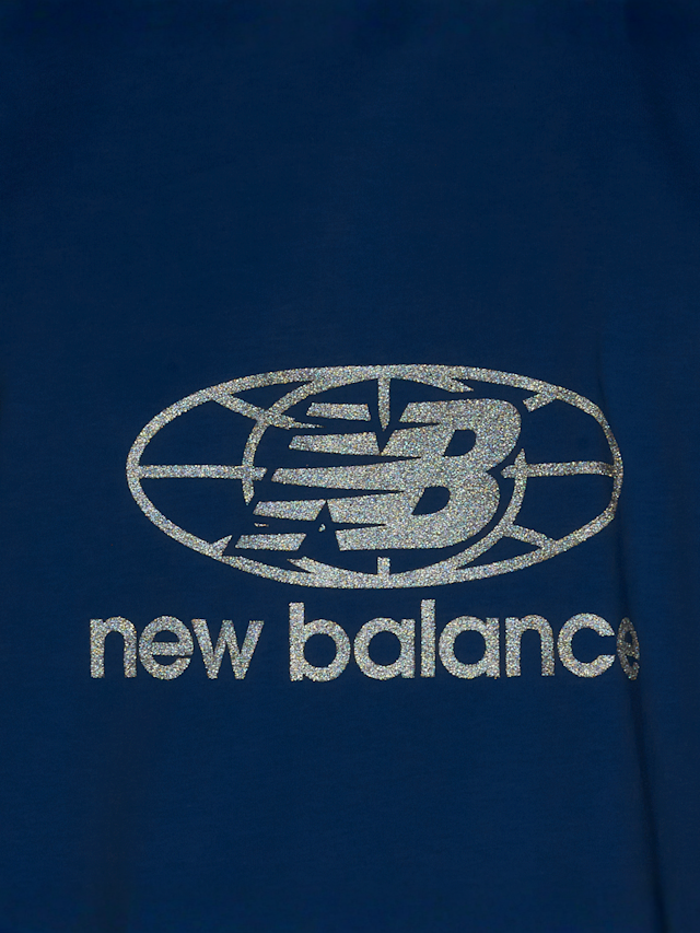 New Balance, Reflective Globe Graphic Tee, blue, Image 5 of 5