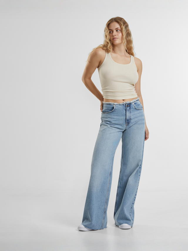 2Y STUDIOS, Ria Open Hem Low Waist Baggy Jeans, blue, Image 5 of 5