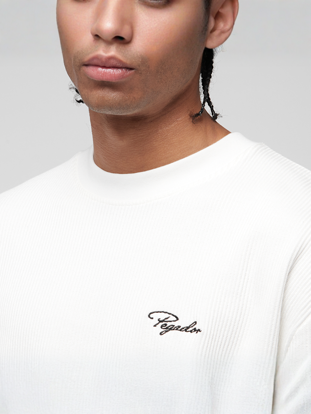 Pegador, Signar Oversized Rib Tee, white, Image 3 of 4