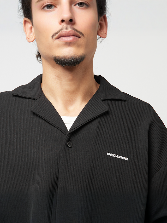 Pegador, Troy Plissee Summer Shirt, black, Image 3 of 4