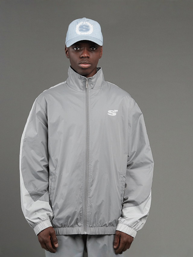 SNIPES, S Cube Two-Toned Track Jacket, grey, Image 1 of 8