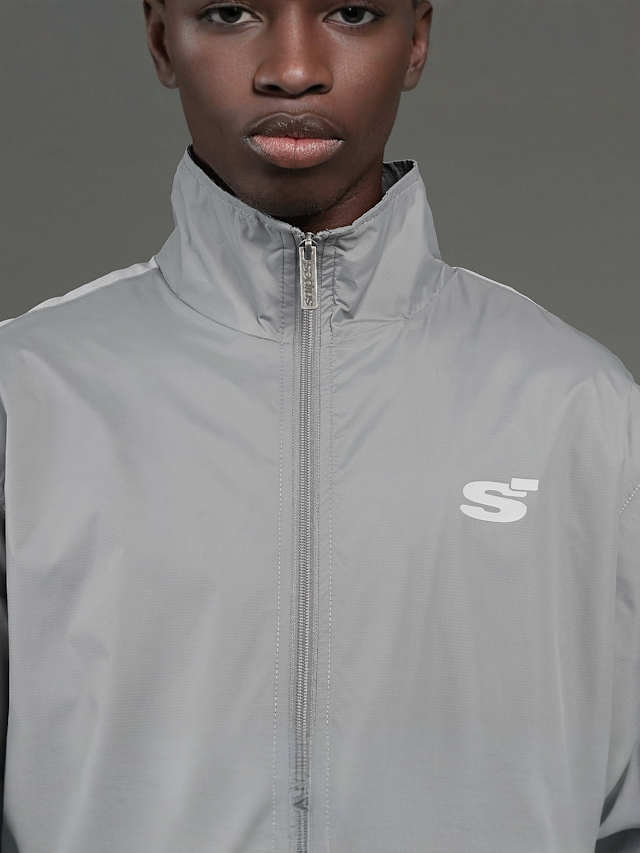 SNIPES, S Cube Two-Toned Track Jacket, grey, Image 5 of 8
