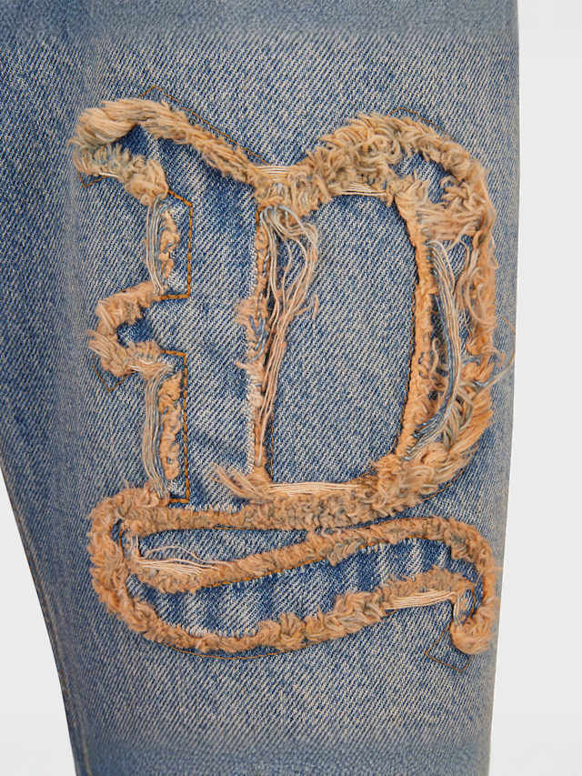 2Y STUDIOS, Durga Logo Straight Jeans, blauw, Afbeelding 5 van 7