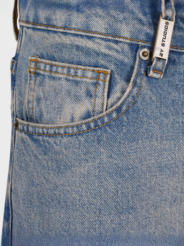 2Y STUDIOS, Durga Logo Straight Jeans, blauw, Afbeelding 6 van 7