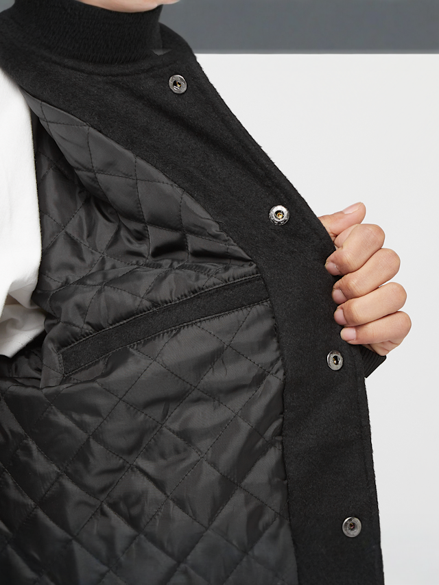 True Religion, Wool Western Bomber Jacket, black, Image 4 of 5