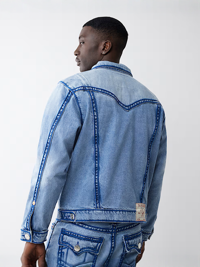 True Religion, Rope Stitch Jimmy Jacket, blue, Image 2 of 5