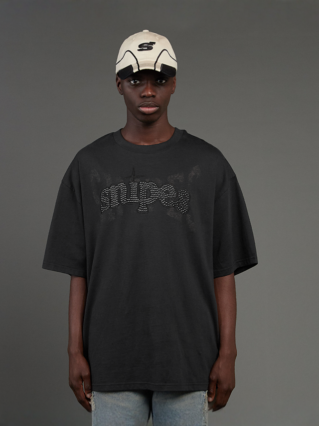 SNIPES, Snipes Studs Oversized Tee, zwart, Afbeelding 1 van 5