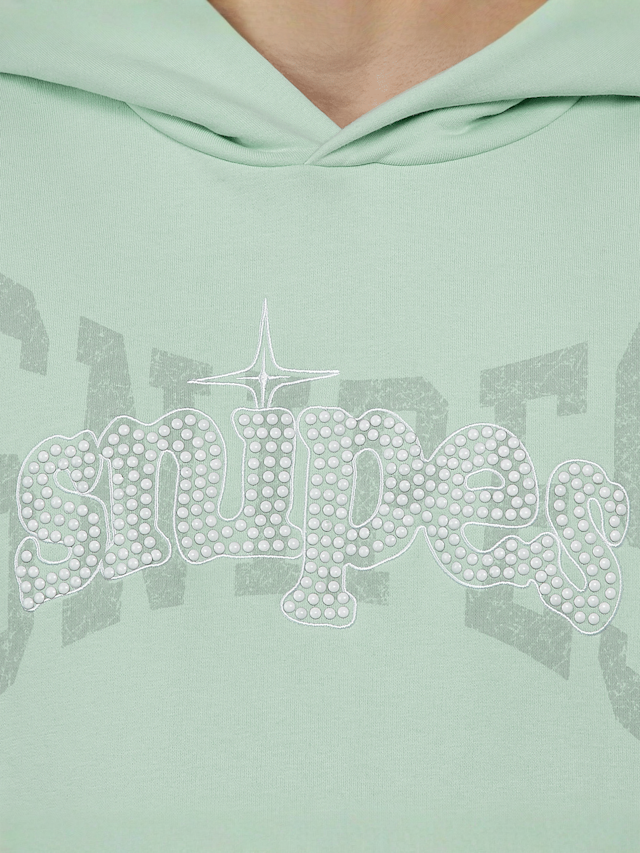 SNIPES, Snipes Studs Oversized Hoodie, green, Image 3 of 5