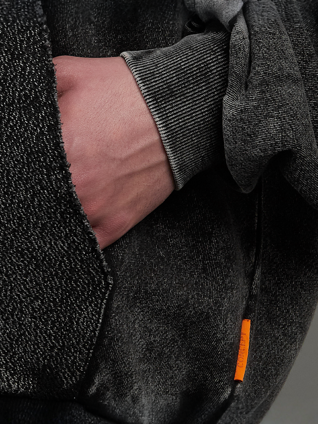 SNIPES, S Emblem Inside Out Oversized Zip Hoodie, black, Image 4 of 7