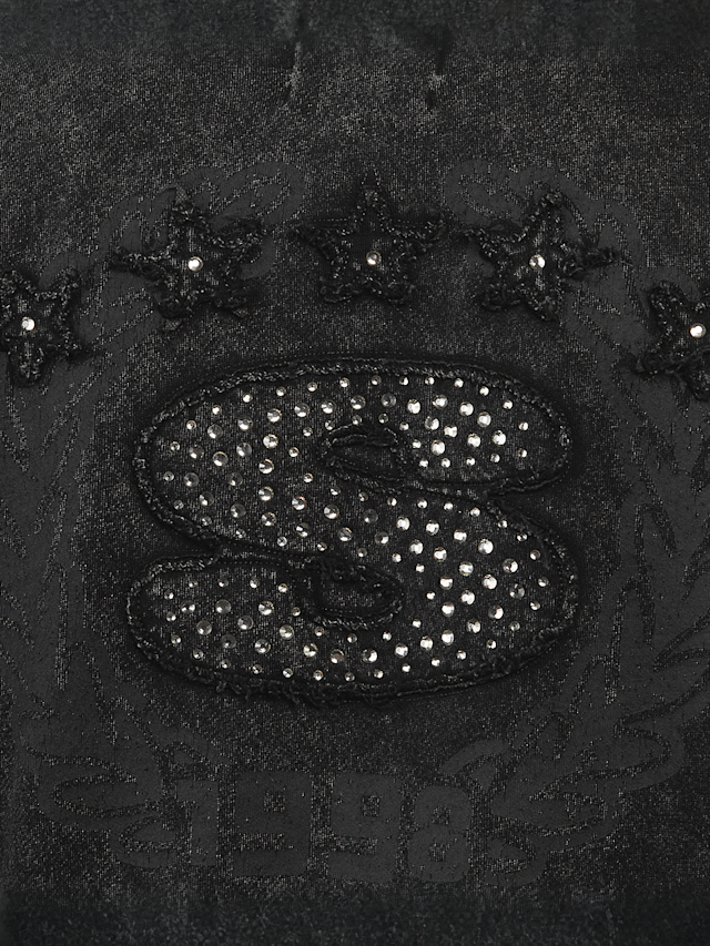 SNIPES, S Emblem Inside Out Oversized Zip Hoodie, black, Image 6 of 7