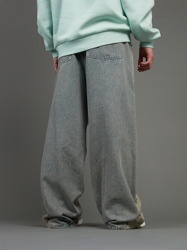 SNIPES, S Cube Inside Out Baggy Denim, blue, Image 2 of 7