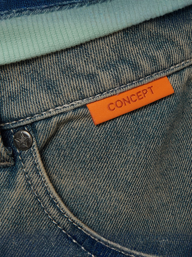 SNIPES, S Cube Inside Out Baggy Denim, blue, Image 4 of 7