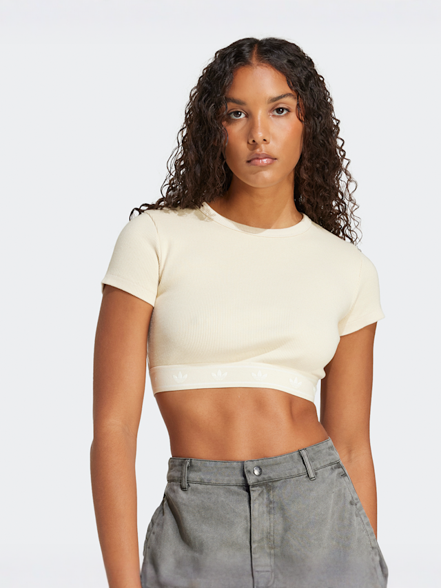 adidas Originals, Rib Top, beige, Image 1 of 5