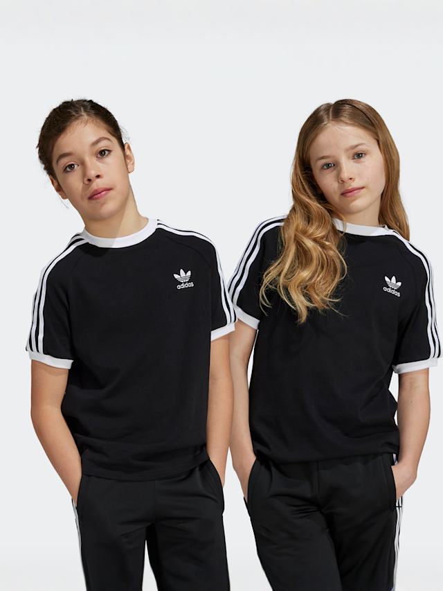 adidas Originals, 3-Streifen T-Shirt, zwart, Afbeelding 1 van 5