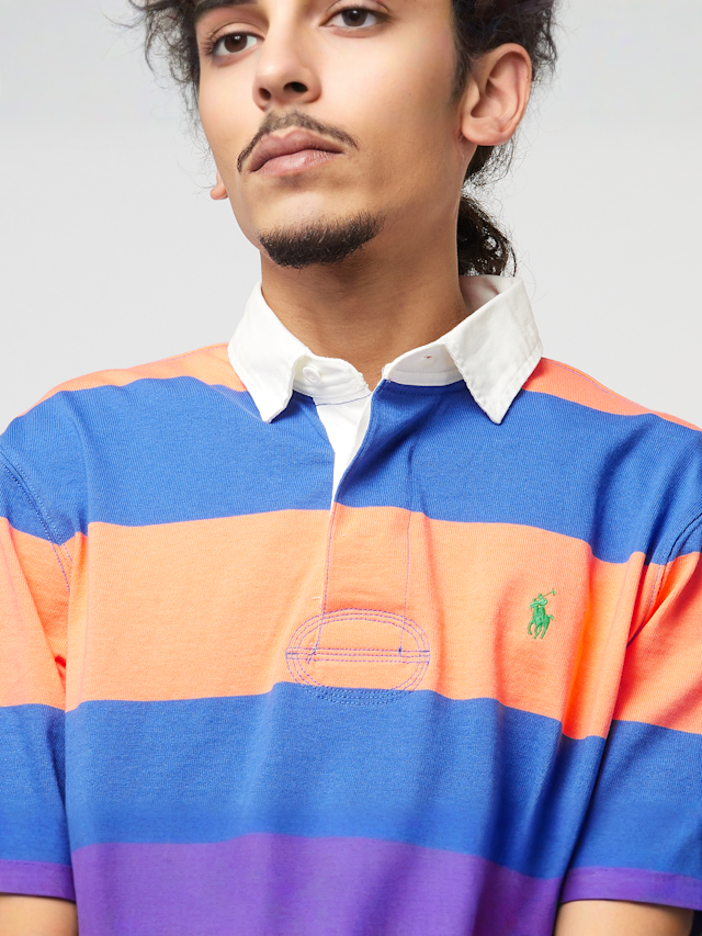 Polo Ralph Lauren, Long Sleeve Rugby Polo Shirt, multi-colour, Image 3 of 4