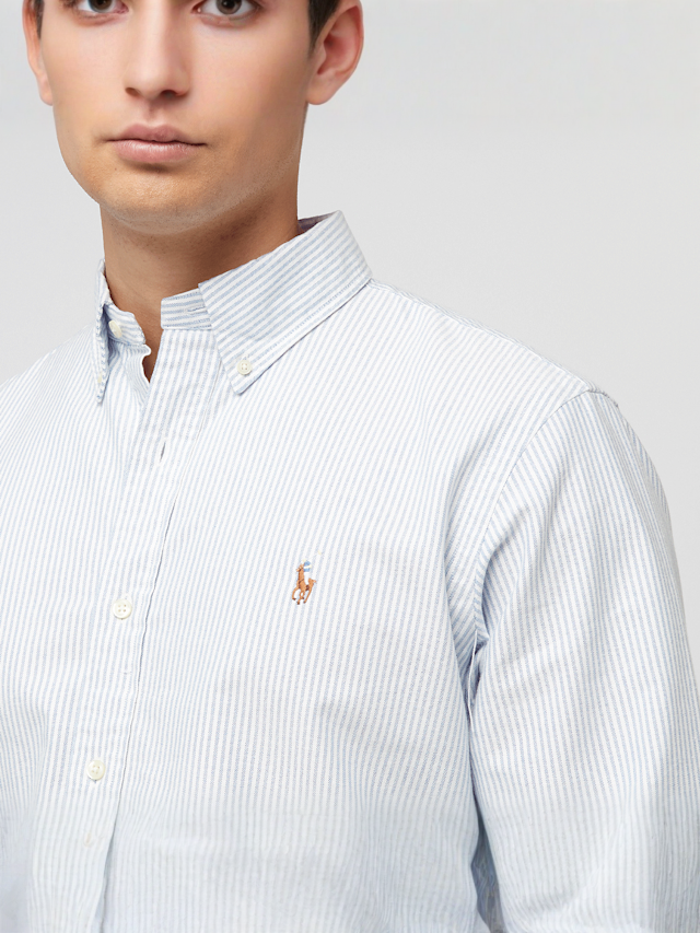 Polo Ralph Lauren, Custom Fit Oxford Shirt, blue, Image 3 of 4