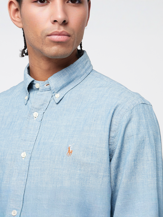 Polo Ralph Lauren, Long Sleeve Sport Shirt, blue, Image 3 of 4