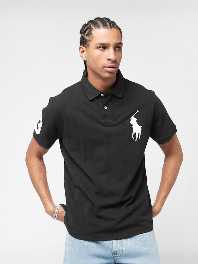 Polo Ralph Lauren, Short Sleeve Knit Polo Shirt, black, Image 1 of 5