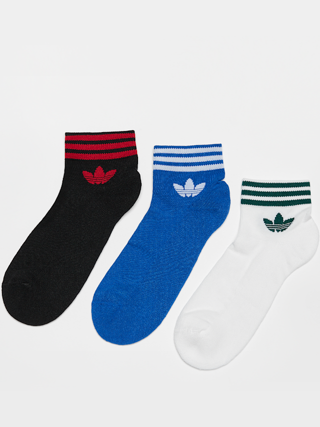 adidas Originals, adicolor Trefoil Ankle Sokken (3 Paar), multicolor, Afbeelding 1 van 2