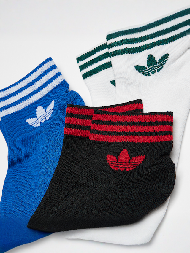 adidas Originals, 3 PACK - adicolor Trefoil Ankle Socks, multi-colour, Image 2 of 2