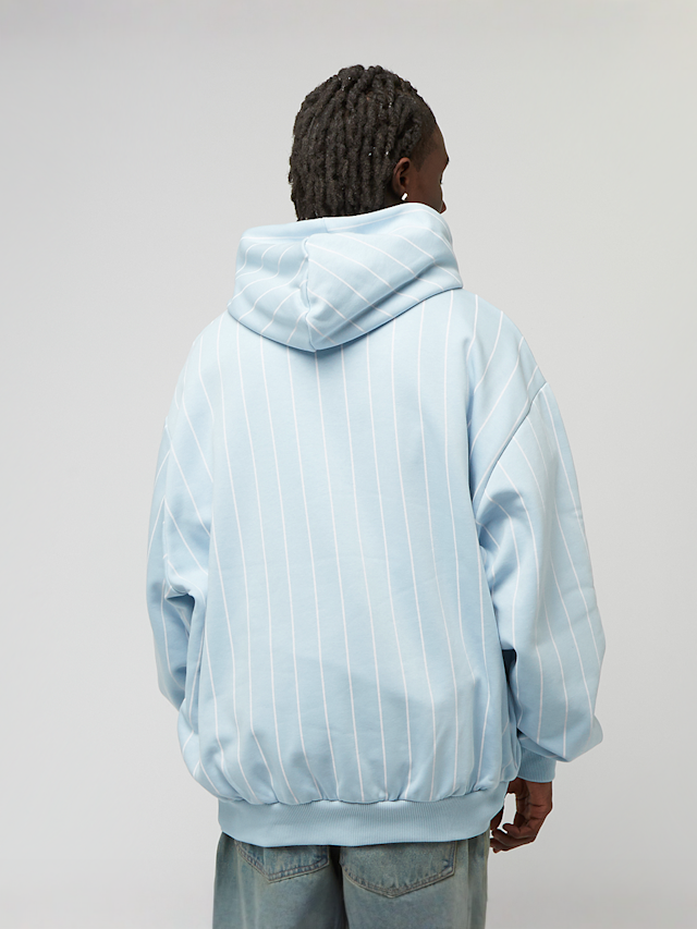 Karl Kani, Signature Logo Pinstripe Oversized Hoodie, blauw, Afbeelding 2 van 4