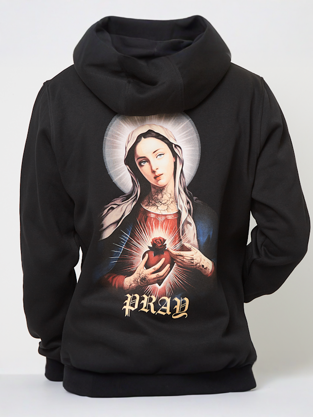 Mister Tee, Praying Mary Hoody, black, Image 4 of 5
