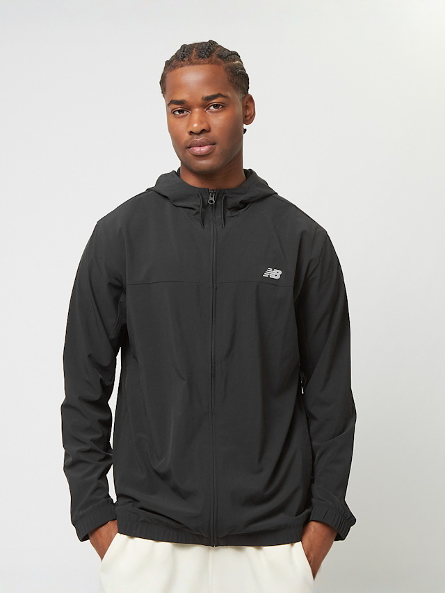 New Balance, Woven Hooded Jacket, black, Image 1 of 5