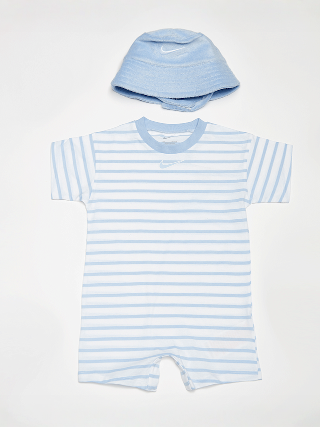 Nike, Towel Terry Short Sleeve Romper, blauw, Afbeelding 1 van 5