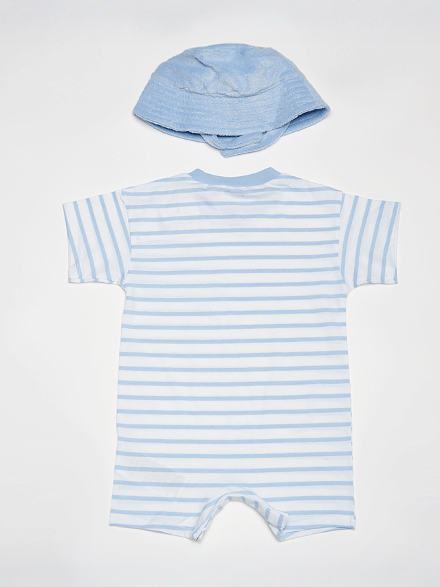 Nike, Towel Terry Short Sleeve Romper, blauw, Afbeelding 2 van 5