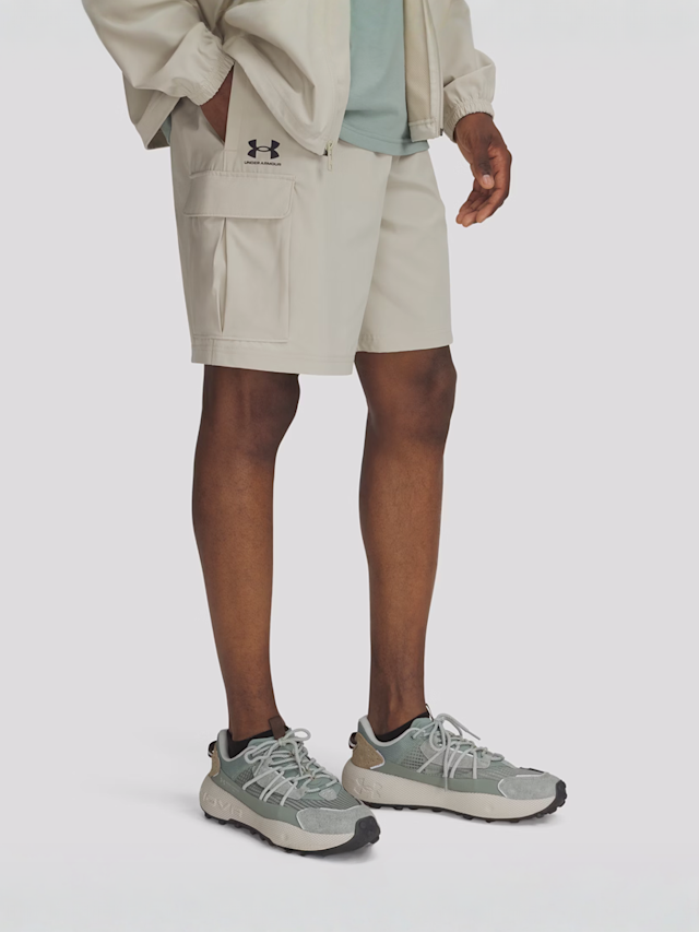 Under Armour, Vibe Woven Cargo Short, beige, Image 1 of 4