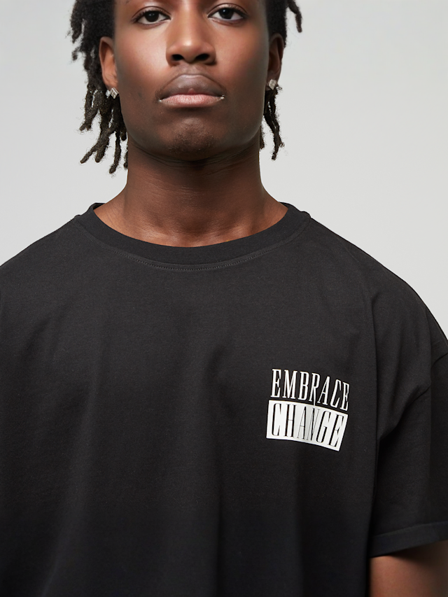 Mister Tee, Embrace Change Oversize Tee, black, Image 3 of 5