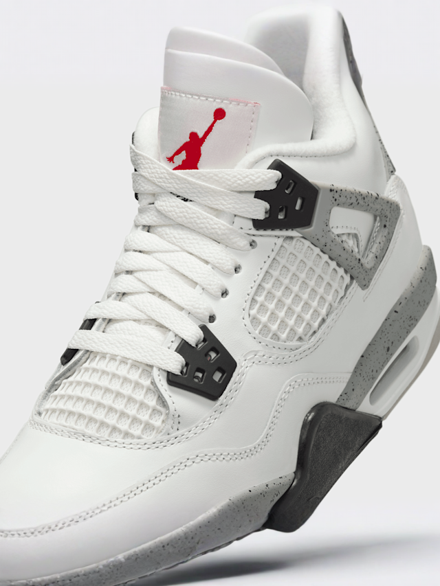 Jordan, Air Jordan 4 Retro OG "White Cement" (GS), white, Image 7 of 9