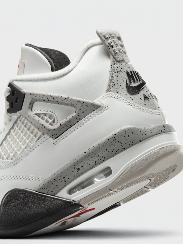 Jordan, Air Jordan 4 Retro OG "White Cement" (GS), white, Image 8 of 9