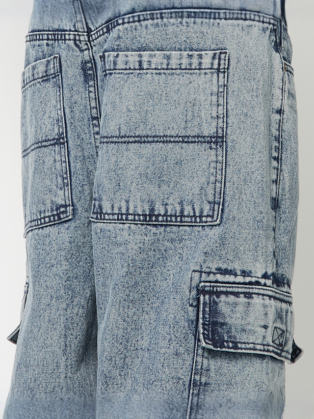 Urban Classics, Tapered Heavy Ounce Baggy Cargo Jeans, blauw, Afbeelding 6 van 7