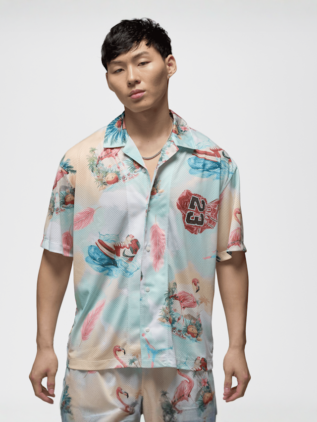 Jordan, Essentials All Over Print Camp Top, multi-colour, Image 1 of 5