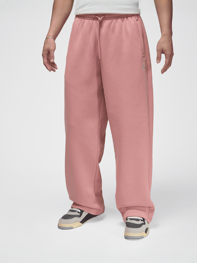 Jordan, Brooklyn Fleece Oversized Open- Hem Pants, Pink, Image 1 of 5