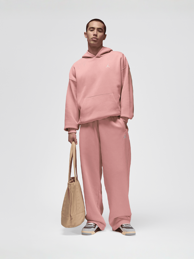 Jordan, Brooklyn Fleece Oversized Open- Hem Pants, Pink, Image 5 of 5