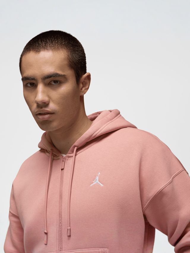 Jordan, Brooklyn Oversized Full-Zip Hoodie, Pink, Image 3 of 7