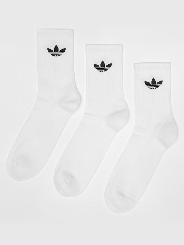 adidas Originals, 6 PACK - Trefoil Cushion Crew Socks, white, Image 1 of 2