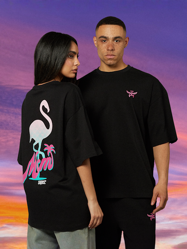 MCM x SNIPES, Flamingo T-Shirt, black, Image 1 of 7