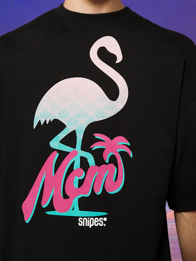 MCM x SNIPES, Flamingo T-Shirt, black, Image 6 of 7