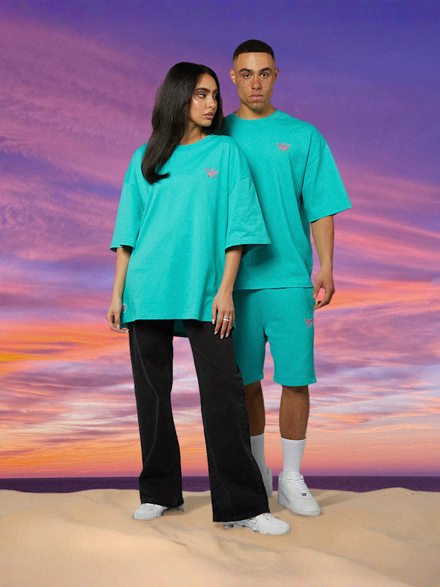 MCM x SNIPES, Flamingo T-Shirt, turquoise, Image 7 of 7