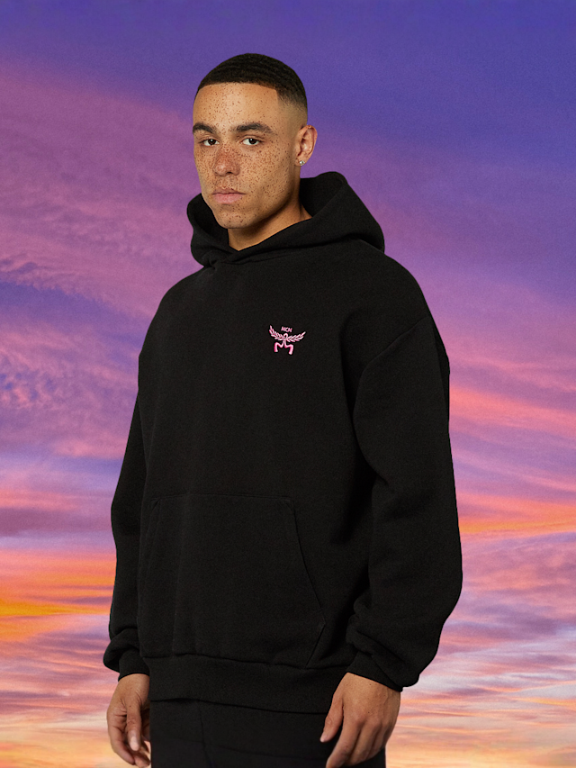 MCM x SNIPES, Flamingo Hoodie, black, Image 2 of 6