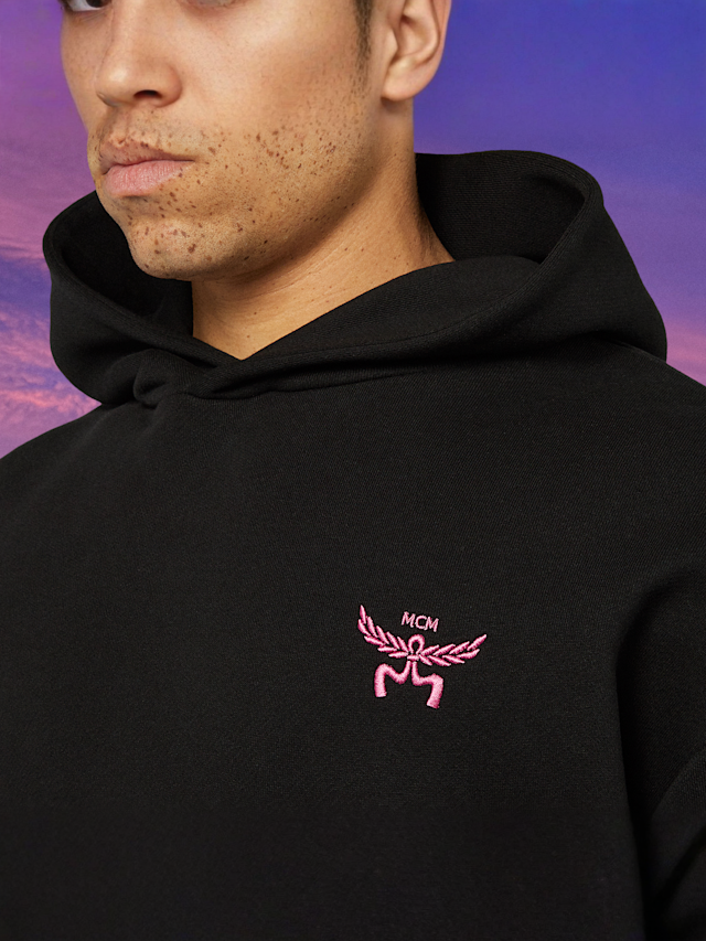 MCM x SNIPES, Flamingo Hoodie, black, Image 3 of 6