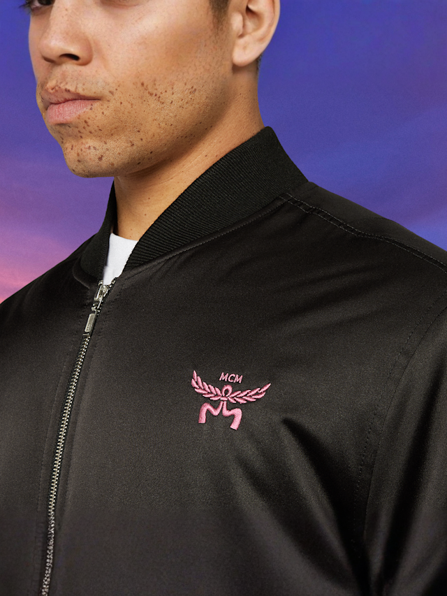 MCM x SNIPES, Miami Palm Bomber Jacket, black, Image 4 of 8